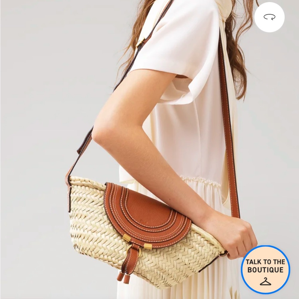 New Chloe Marcie raffia basket bag